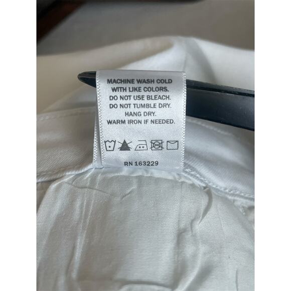 Pink Lily‎ Plus Button Fly Bright White Super Flare Stretchy Pants Size 17 - Picture 8 of 9